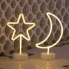 Flamingo/Cactus/Moon/Heart/Angel/Star/Lightning Neon Signs LED Light with Holder Base for Party Supplies Removable Home Table Decoration Lamp for Kids Room Style