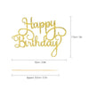 15pcs Glitter Paper Happy Birthday Cake Topper