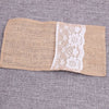 Natural Burlap Lace Tableware Bags Utensil Holders Knifes Forks Bag Party Bridal Shower Wedding Cutlery Pouch