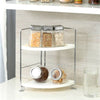 2-Tier Corner Freestanding Stackable Organizer Shelf