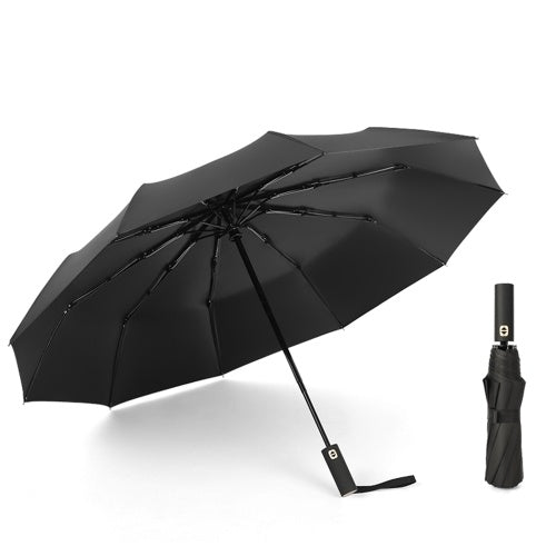 Auto Open/Close Windproof Travel Umbrella with UV Protection Tefloning Coating