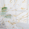 Sheer Curtains Marble Print Window Screen Curtains