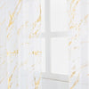 Sheer Curtains Marble Print Window Screen Curtains