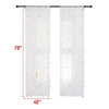 Sheer Curtains Marble Print Window Screen Curtains