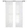 Sheer Curtains Marble Print Window Screen Curtains