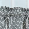 Valance Grid Stripe Style Blackout Window Curtain