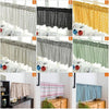 Valance Grid Stripe Style Blackout Window Curtain