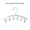 Clothes Hanger 6 Clips Stainless Steel