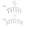 Clothes Hanger 6 Clips Stainless Steel