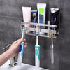 Toothbrush Holder Toothpaste Holer Cup Holder Multifunction Bathroom Hardware Accessory Adhensive Wall Mount Toothpaste Holer Organizer