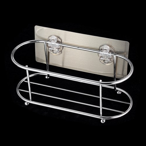 Adhesive Shower Caddy No Drilling 22 Lbs Bearing Weight Bathroom Shelf