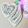 10Pcs Heart Shaped Wood Slices with Holes Wood Craft Home Decoration Accessories