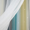 1 Panel Star Curtains Stars Blackout Curtains Colorful Double Layer Star Window Curtains