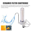 Countertop Water Filter Faucet Water Filter with Ceramic Cartridge Water Tap Filtration System for Hard Water Reduces Lead Fluoride Chlorine Easy Installation Water Purifier for Home Kitchen Bathroom