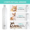 Electric Pet Nail Grooming Trimmer Dog Pet Nail Grinder Clipper for Dog Cat Pet Paws with 2 Speed LED Light