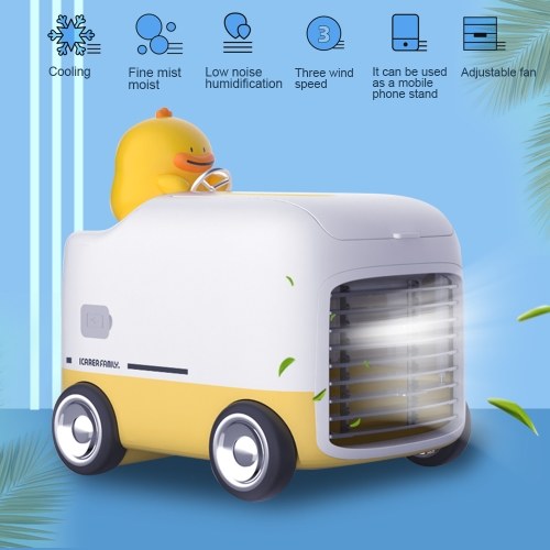 Portable Air Cooler 3 Wind Speed Atomizing Humidifier Cooling Fan