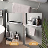 Bathroom Shelf Wall Mounted Shower Caddy No Drilling Shower Storage Basket Kitchen Storage Rack Shelf Shower Organizer for Shampoo Conditioner Soap Towels