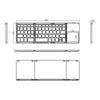 Foldable BT Wireless Keyboard Pocket Size Portable Mini BT Wireless Keyboard with Touchpad for Android, Windows, PC, Tablet