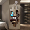 12 Pieces Removable Acrylic Mirror Setting Wall Sticker