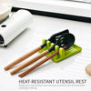 Kitchen Spatula Rack Utensil Rest with Drip Pad Heat-Resistant BPA-Free Spoon Rest Multiple Kitchen Utensil Holder