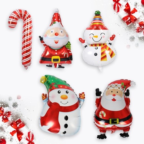 5pcs Christmas Foil Balloons