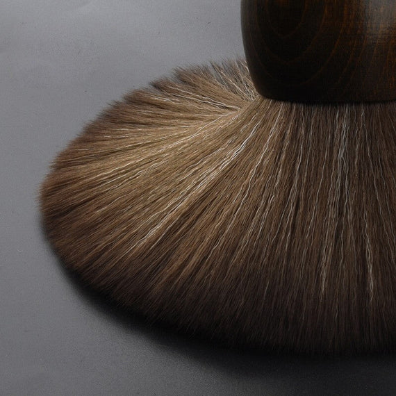 Hairdressing Shaving Brush Wood Handle - Brown