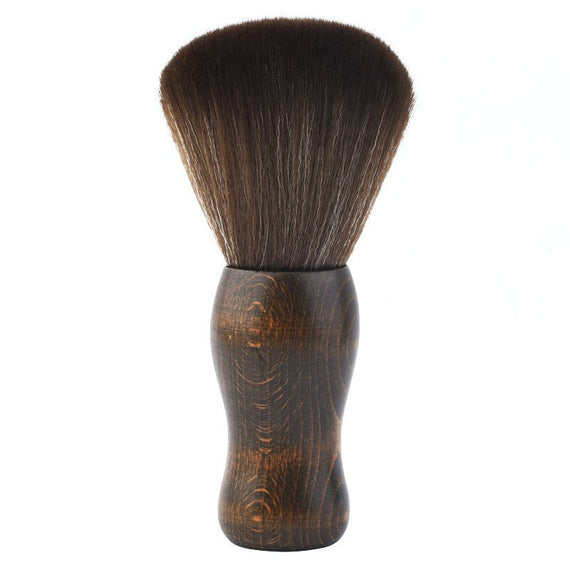 Hairdressing Shaving Brush Wood Handle - Brown
