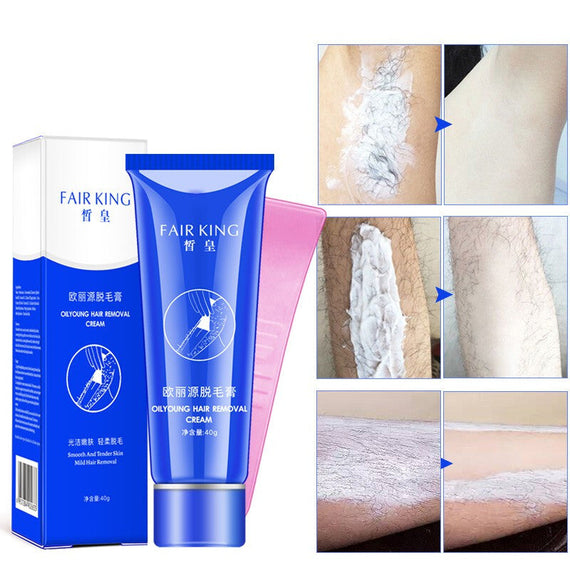 Herbal Hair Removal Painless Body Cream - Blue