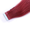 Human Hair Tape Extension Wig - Wine Red