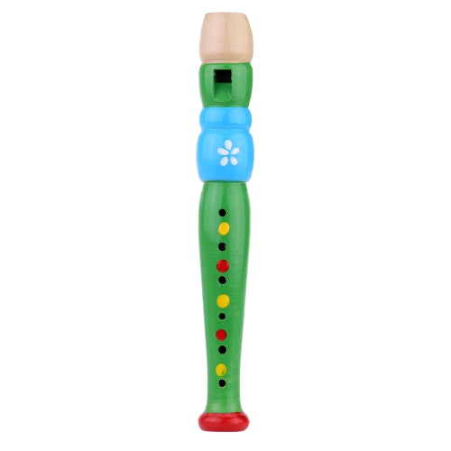 Wooden Piccolo Flute Sound Musical Instrument Early Education Toy Gift for Baby Kid Child