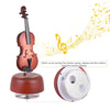 Classical Wind Up Violin Music Box with Rotating Musical Base Instrument Miniature Replica Artware Gift