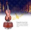 Classical Wind Up Violin Music Box with Rotating Musical Base Instrument Miniature Replica Artware Gift