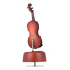 Classical Wind Up Violin Music Box with Rotating Musical Base Instrument Miniature Replica Artware Gift