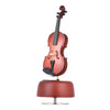 Classical Wind Up Violin Music Box with Rotating Musical Base Instrument Miniature Replica Artware Gift