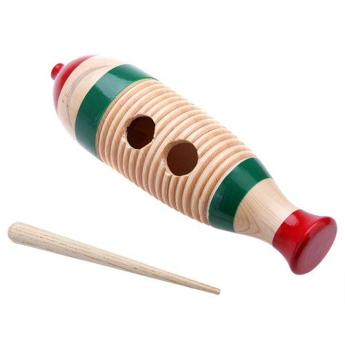 Wooden Guiro Fish-Shaped Colorful Kid Children Musical Toy Percussion Instrument