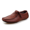 IDIFU Trendy Leather Loafers - Brown