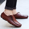 IDIFU Trendy Leather Loafers - Brown
