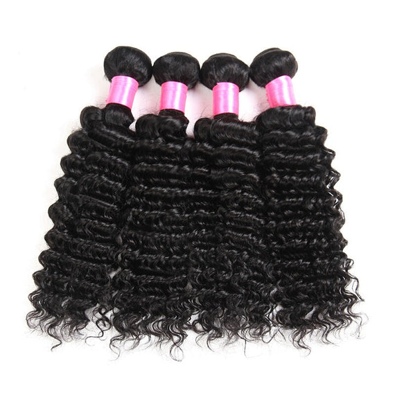 Indian Curly Deep Wave Virgin Hair - Medium Brown