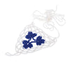 Cotton Thread Crochet Foot Chain Bracelet Anklet Maple Leaf Triangle Beach Barefoot Sandal Blue