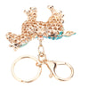 Fashional Jewelry Hollow Shinning Rhinestone Aureate Horse Pendant Key Ring Key Chain