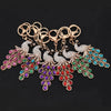 Fashional Jewelry Hollow Shinning Rhinestone Aureate Peafowl Pendant Key Ring Key Chain