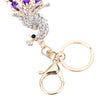 Fashional Jewelry Hollow Shinning Rhinestone Aureate Peafowl Pendant Key Ring Key Chain