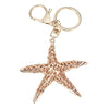 Fashional Jewelry Hollow Shinning Rhinestone Aureate Star Pendant Key Ring Key Chain