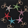 Fashional Jewelry Hollow Shinning Rhinestone Aureate Star Pendant Key Ring Key Chain