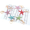 Fashional Jewelry Hollow Shinning Rhinestone Aureate Star Pendant Key Ring Key Chain