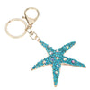 Fashional Jewelry Hollow Shinning Rhinestone Aureate Star Pendant Key Ring Key Chain