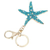 Fashional Jewelry Hollow Shinning Rhinestone Aureate Star Pendant Key Ring Key Chain