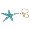 Fashional Jewelry Hollow Shinning Rhinestone Aureate Star Pendant Key Ring Key Chain