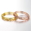 سوار Bangle Bangle Hollow Nets مضمن مع AAA Zircon مع إكسسوارات ذهبية وروبية ذهبية للنساء