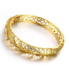 سوار Bangle Bangle Hollow Nets مضمن مع AAA Zircon مع إكسسوارات ذهبية وروبية ذهبية للنساء